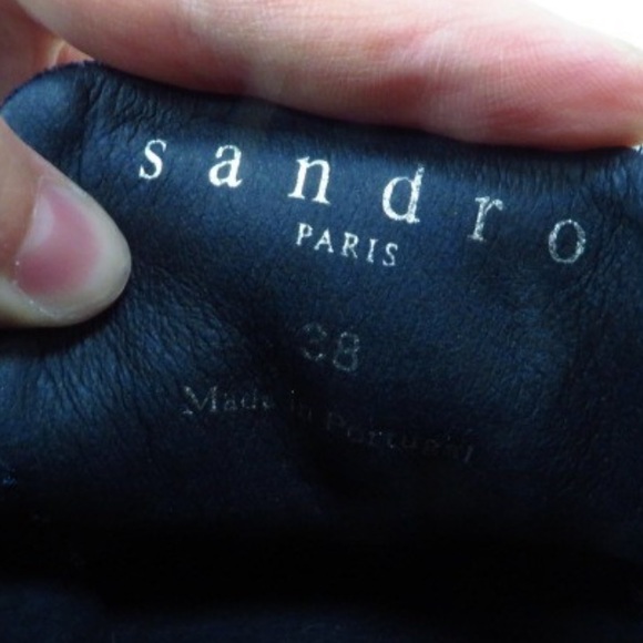 Blue velvet Velcro strap Sandro Paris Sneakers - Picture 8 of 8